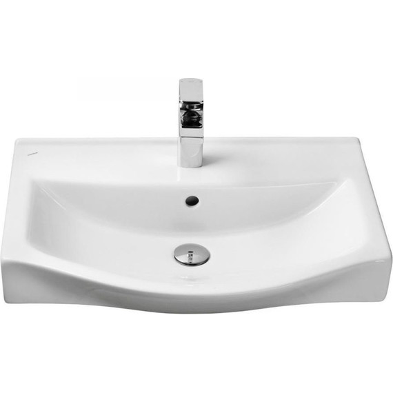 Тумба подвесная с раковиной Onika Девис 65 см 106546, бетон чикаго - фото 7