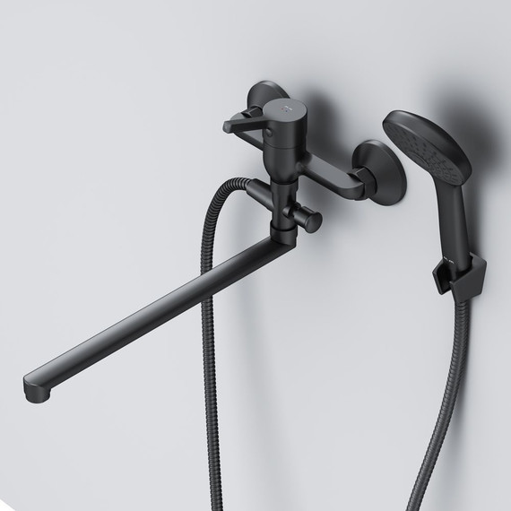 Смеситель для ванны Am.Pm X-Joy S F85B90122, черный, Цвет производителя: чёрный - фото 6