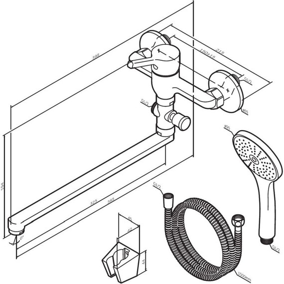 Смеситель для ванны Am.Pm X-Joy S F85B90122, черный, Цвет производителя: чёрный - фото 9