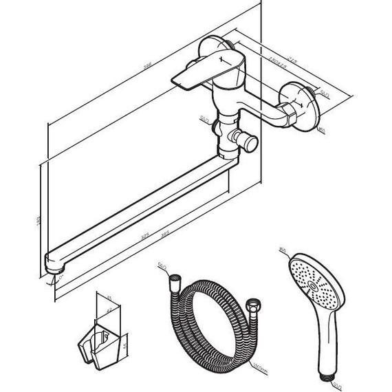 Смеситель для ванны Am.Pm Gem F90A90100, Цвет производителя: хром - фото 9