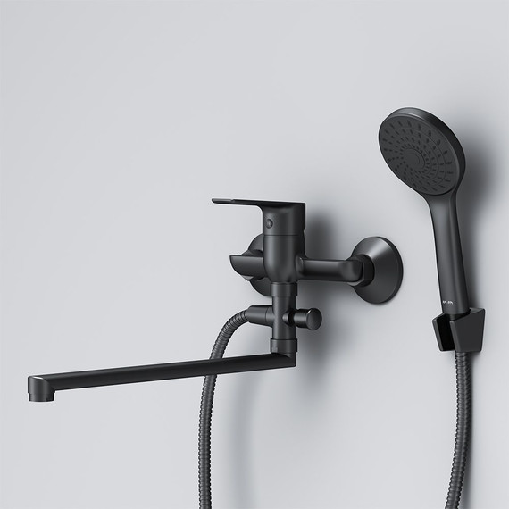 Смеситель для ванны Am.Pm Gem F90A90122, черный, Цвет производителя: чёрный - фото 5