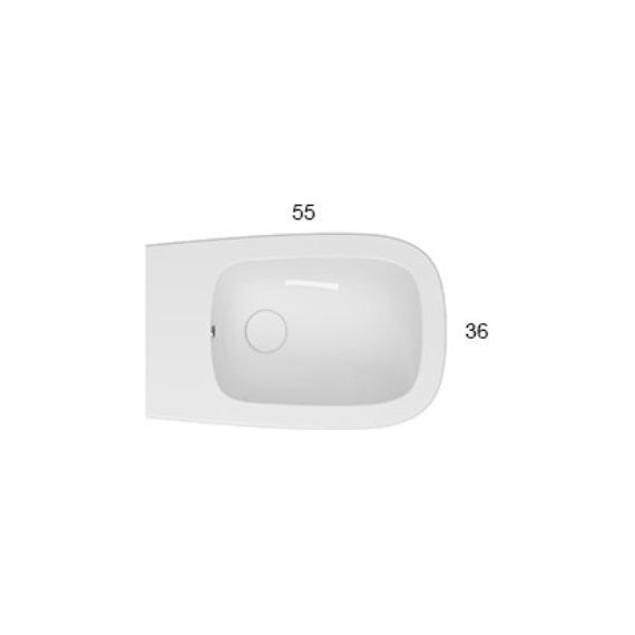 Биде напольное Globo Genesis GN009.BI - фото 2