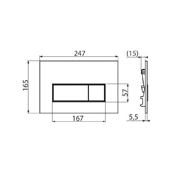 Кнопка смыва Kerama Marazzi M578KM, черный матовый - фото 3