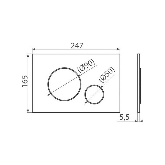 Кнопка смыва Kerama Marazzi M670KM, белый глянец - фото 3
