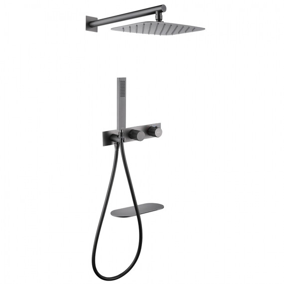 Душевая система для ванны с термостатом Abber Rund AF8750NG, никель - фото 