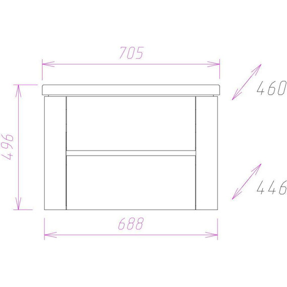 Тумба подвесная с раковиной Onika Стоун 70 см 107044, белая/ателье светлое - фото, картинка 7 Тумба подвесная с раковиной Onika Стоун 70 см 107044, белая/ателье светлое - фото 7