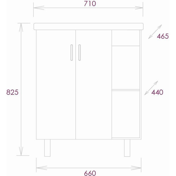 Тумба напольная с раковиной Onika Тимбер 70 см 107056, белый матовый/дуб сонома - фото, картинка 10 Тумба напольная с раковиной Onika Тимбер 70 см 107056, белый матовый/дуб сонома - фото 10