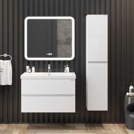 Тумба подвесная с раковиной Onika Эвада 80 см 108058 - фото 3