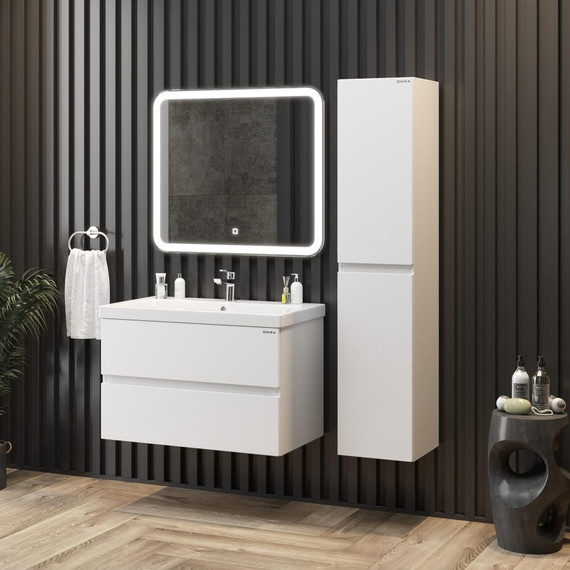 Тумба подвесная с раковиной Onika Эвада 80 см 108058 - фото 4