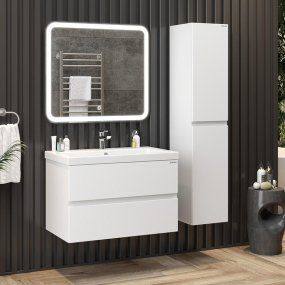 Тумба подвесная с раковиной Onika Эвада 80 см 108058 - фото 5