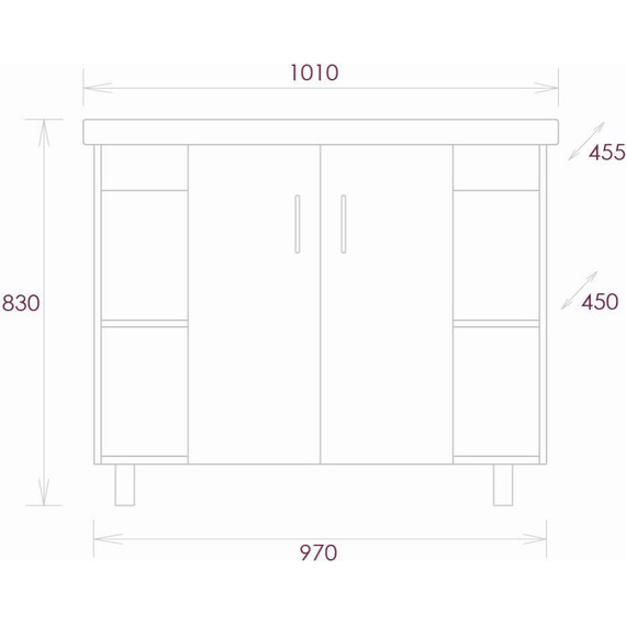 Тумба напольная с раковиной Onika Тимбер 100 см 110011, белый матовый/дуб сонома - фото 10