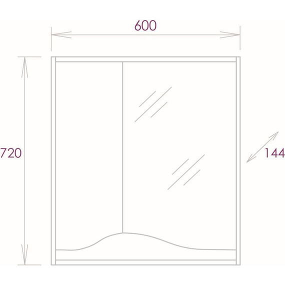 Зеркало-шкаф Onika Брендон 60 см 206084, бетон крем/камень светлый - фото 7