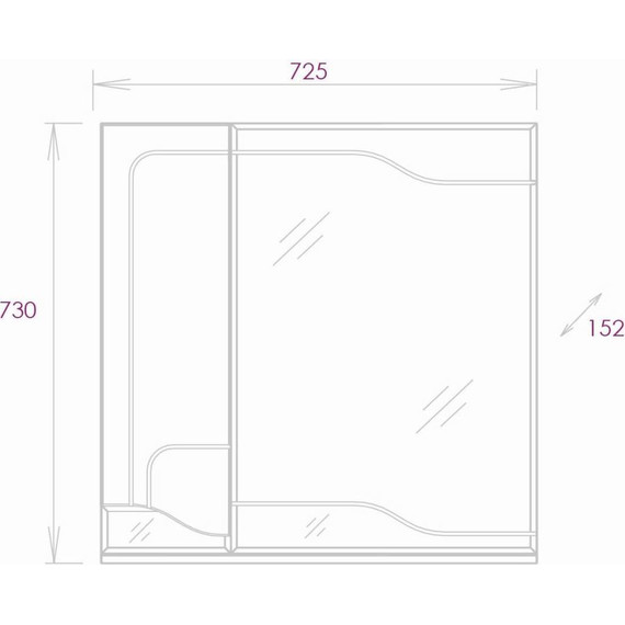 Зеркало-шкаф Onika Веронэлла 75 см 207521 - фото 6
