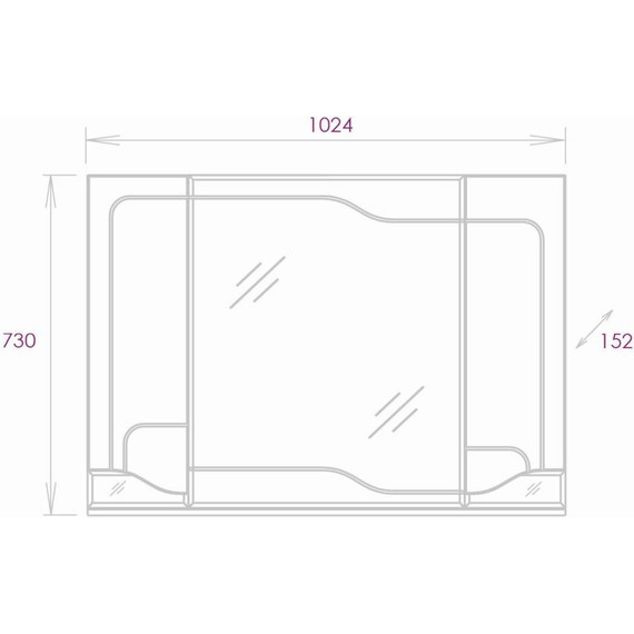 Зеркало-шкаф Onika Веронэлла 105 см 210506 - фото 6
