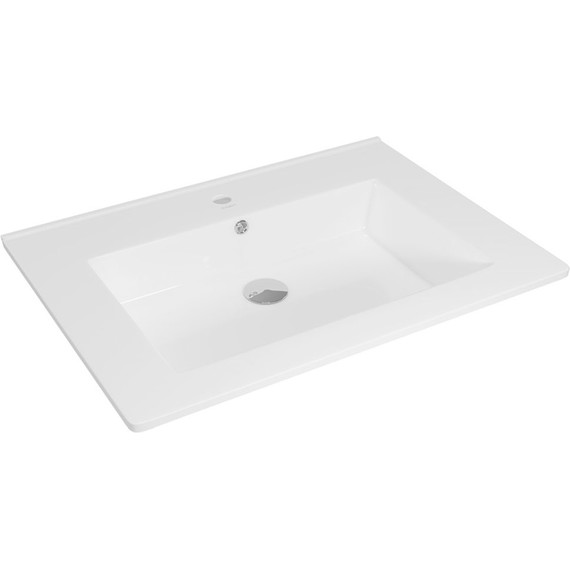 Тумба подвесная с раковиной Onika Марбл 65 см 106548, мрамор/камень бетонный - фото 7