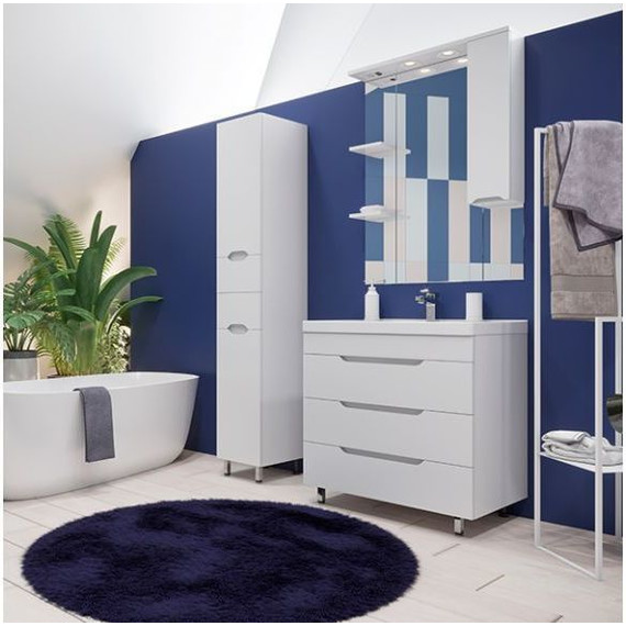 Пенал напольный Mirsant Soho 30 см (универсальный) белый - фото 3