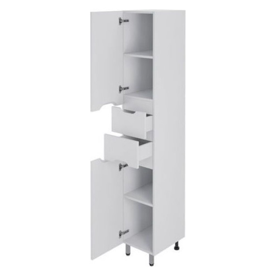 Пенал напольный Mirsant Soho 30 см (универсальный) белый - фото 2