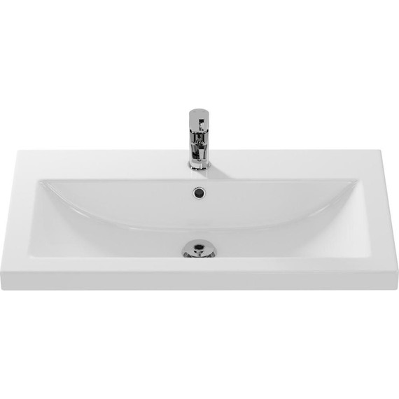 Тумба напольная с раковиной Onika Тимбер 80 см 108053, серый матовый/дуб сонома (раковина Como 80) - фото 9