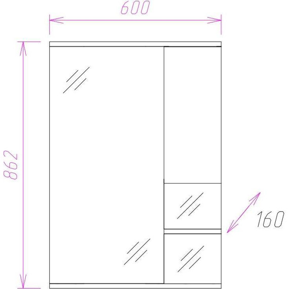 Зеркало-шкаф Onika Элита 60 см R 206022, оливковый - фото 3