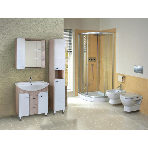 Зеркало-шкаф Onika Стиль 75 см L 207519, белый/ясень шимо - фото 2