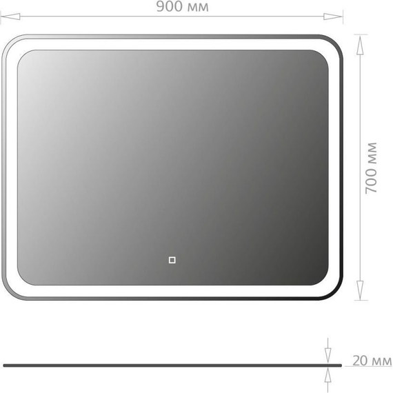 Зеркало Onika Магна Led 90 см 209029 - фото 5