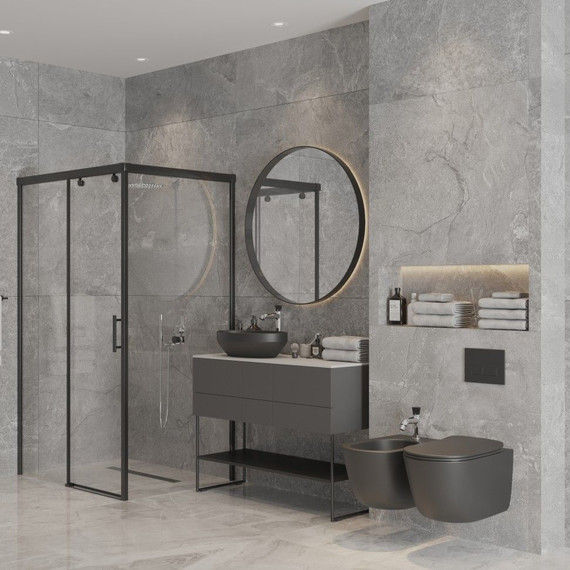 Душевое ограждение Paini Dax 120x80 см 84YO12080, чёрный/прозрачное - фото 2