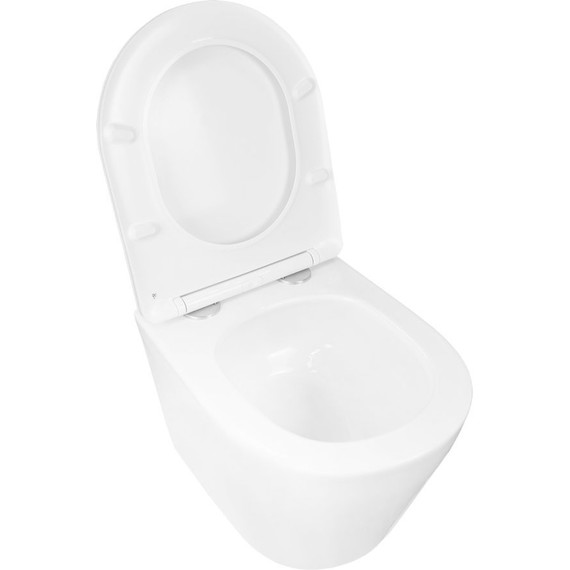 Унитаз подвесной безободковый Loranto Krosa 87266 с крышкой микролифт (Система смыва торнадо) - фото 6