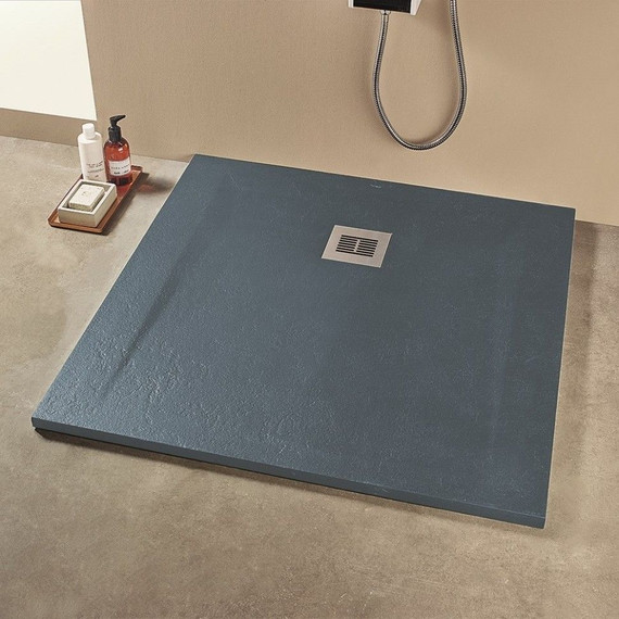 Поддон Sanitana Rocks 90x90 см, антрацит - фото 2