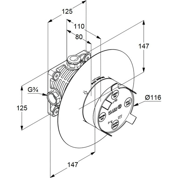 Душевая система для душа с термостатом Kludi Nova Fonte 208313915, черный матовый - фото 9