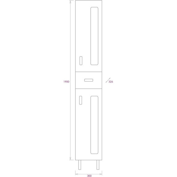 Пенал напольный Onika Кристалл 30 см, универсальный, 403050 - фото 7