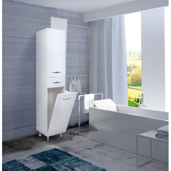 Пенал напольный Onika Модерн 32 см R 403212 с бельевой корзиной - фото 2