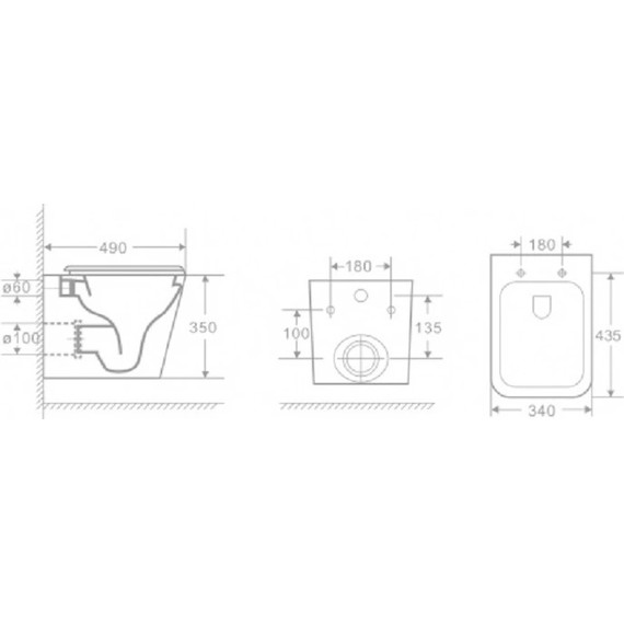 Инсталляция с подвесным безободковым унитазом Azario Teramo AZ-8010-1000+AZ-052-MB+AZ-8200-0013, черный матовый, Цвет производителя: чёрный матовый - фото 9