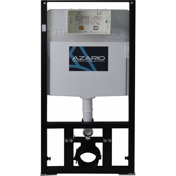 Инсталляция с подвесным безободковым унитазом Azario Teramo AZ-8010-1000+AZ-052-MB+AZ-8200-0013, черный матовый, Цвет производителя: чёрный матовый - фото 2