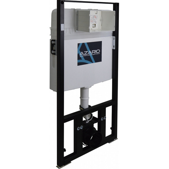 Инсталляция с подвесным безободковым унитазом Azario Teramo AZ-8010-1000+AZ-052-MB+AZ-8200-0087/AZ-P57-0190, черный матовый - фото 3