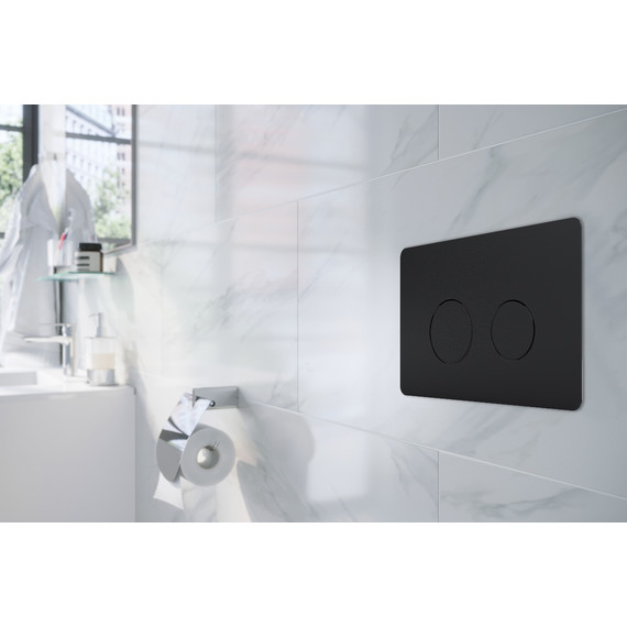 Инсталляция с подвесным безободковым унитазом Azario Teramo AZ-8010-1000+AZ-052-MB+AZ-8200-0087/AZ-P57-0190, черный матовый - фото 6