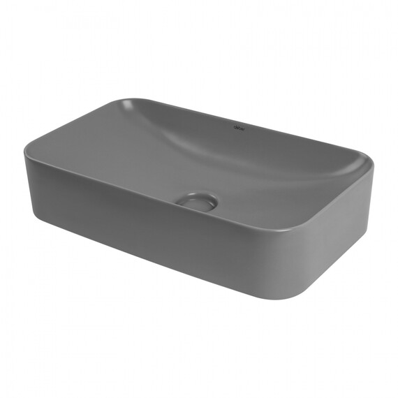 Раковина-чаша Abber Rechteck 60 см AC2204MG, серый матовый - фото 
