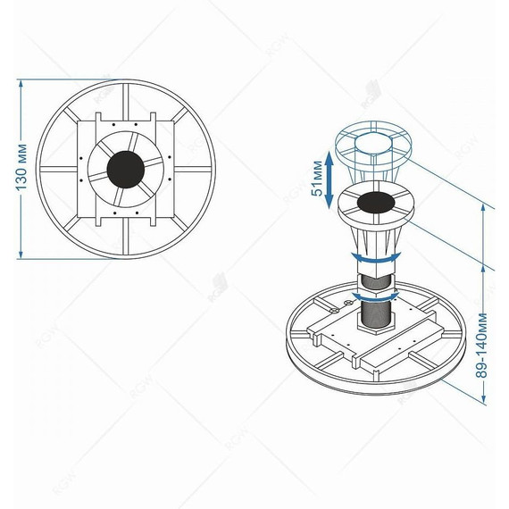 Ножки для душевого поддона RGW N-01 (10) W 03230111-01 - фото 2