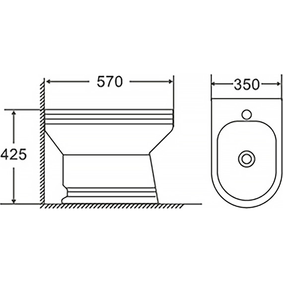 Биде напольное Azario Benty AZ-437B - фото 4