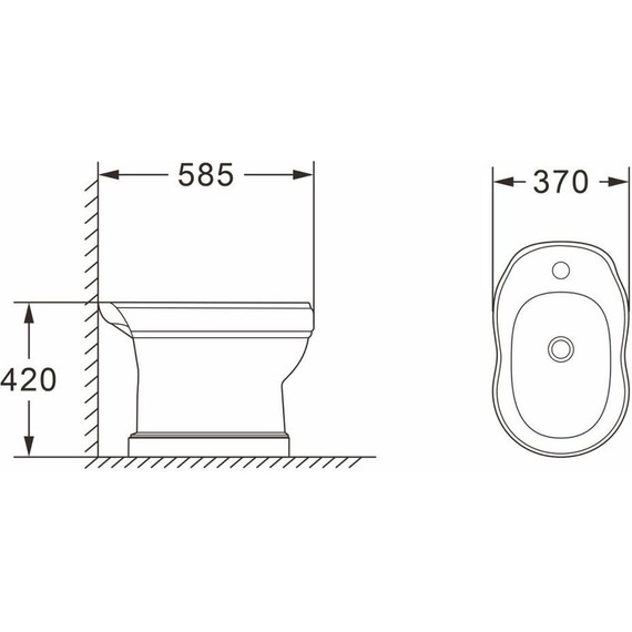 Биде напольное Azario Loretti AZ-439B - фото 4
