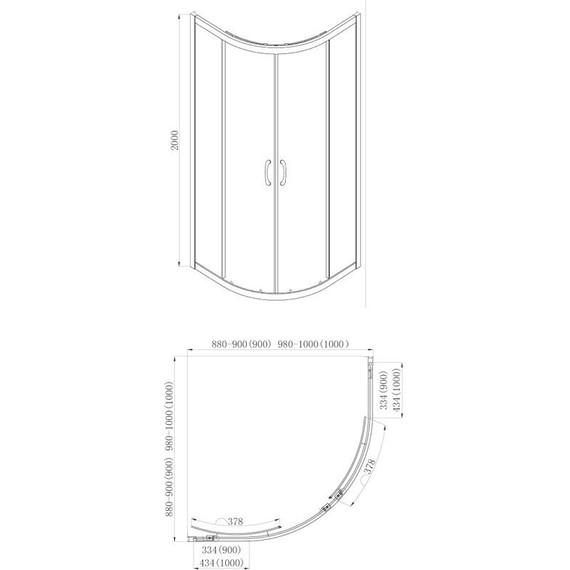 Душевое ограждение Azario Milton 90х90 см AZ-ND2142 900 FOG, хром/матовое - фото 3