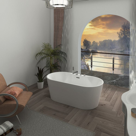 Ванна отдельностоящая Azario Bristol 170x80 см BRI17080D - фото, картинка 5 Ванна отдельностоящая Azario Bristol 170x80 см BRI17080D - фото 5