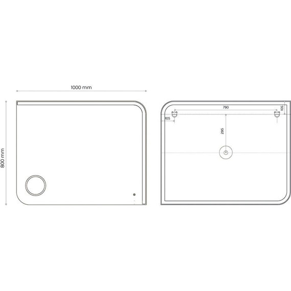 Зеркало Azario Golden 100 см CS00084315 - фото 4