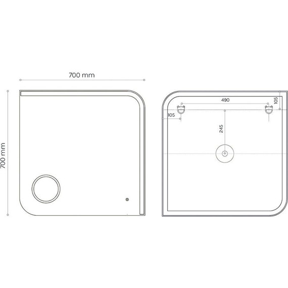 Зеркало Azario Golden 70 см CS00084316 - фото 4