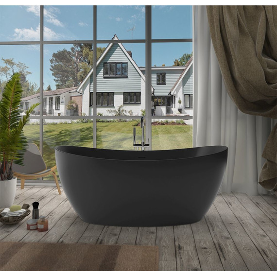 Ванна отдельностоящая Azario Glasgow 166х78 см GLA16778MB, черный матовый, Размер - мм: 1650х800 - фото 4