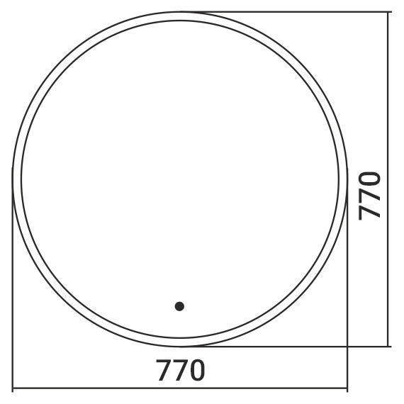 Зеркало Azario Monaco-Black 77 см LED-00002770, черный - фото 11