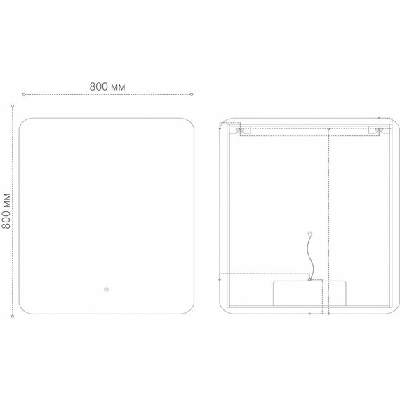 Зеркало Grossman Elegans-норма Black 80 см 1780802, черный - фото 4