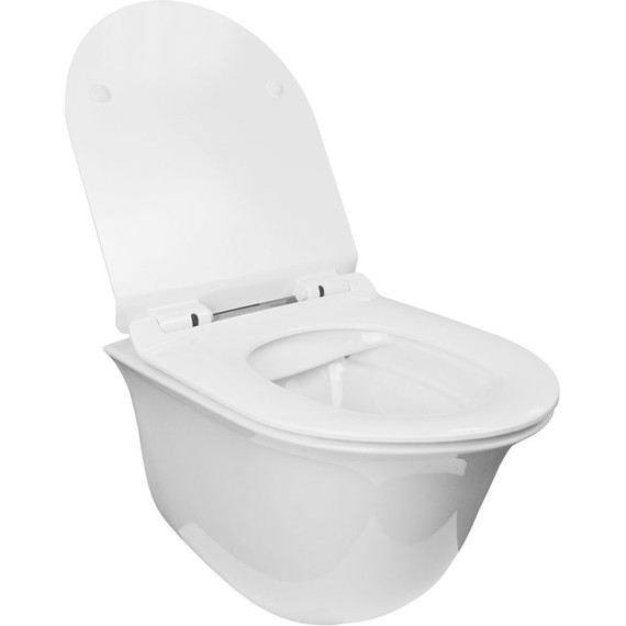 Унитаз подвесной безободковый Azario Felice AZ-0051 с крышкой микролифт - фото 2