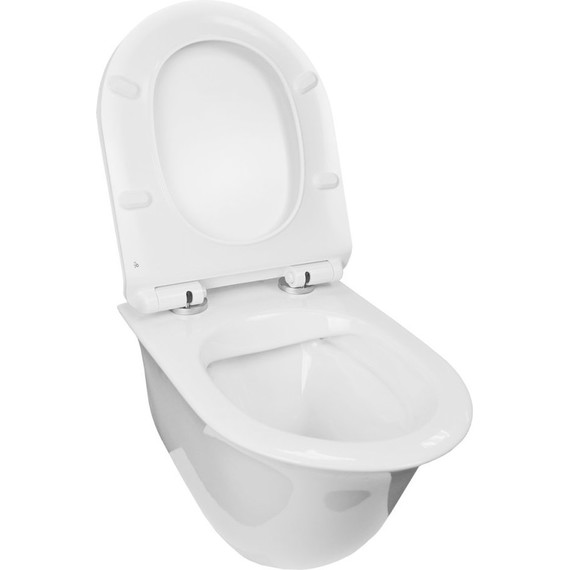 Унитаз подвесной безободковый Azario Felice AZ-0051 с крышкой микролифт - фото 3