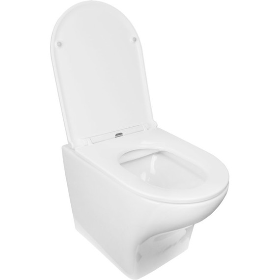 Унитаз подвесной безободковый Azario Porta AZ-0064 с крышкой микролифт - фото 2