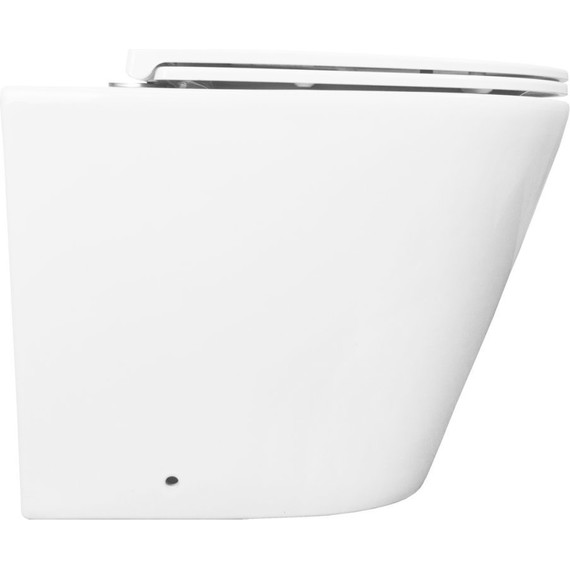 Унитаз приставной безободковый Azario Teramo AZ-1003DNR с крышкой микролифт - фото 4